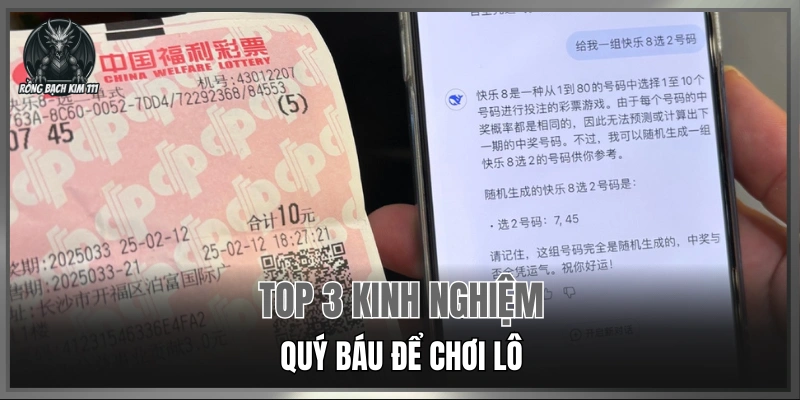 Top 3 kinh nghiệm quý báu để chơi lô